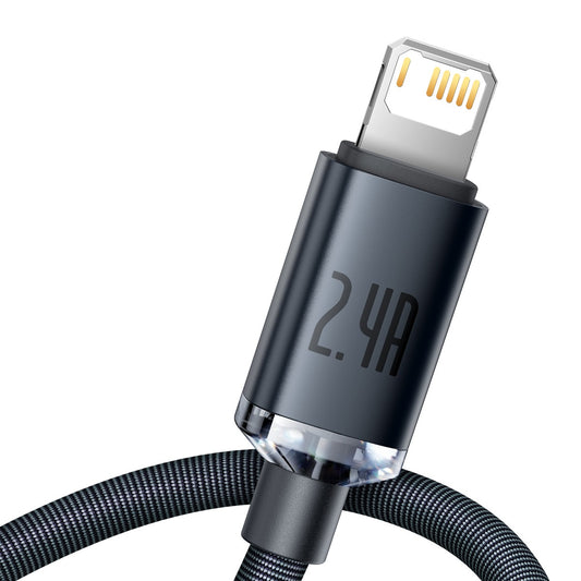 Baseus Crystal Shine cable USB to Lightning, 2.4A, 1.2m (black) - Product Image 2