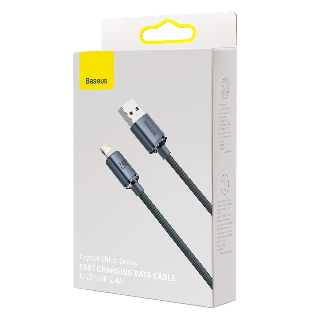 Baseus Crystal Shine cable USB to Lightning, 2.4A, 1.2m (black) - Product Image 4