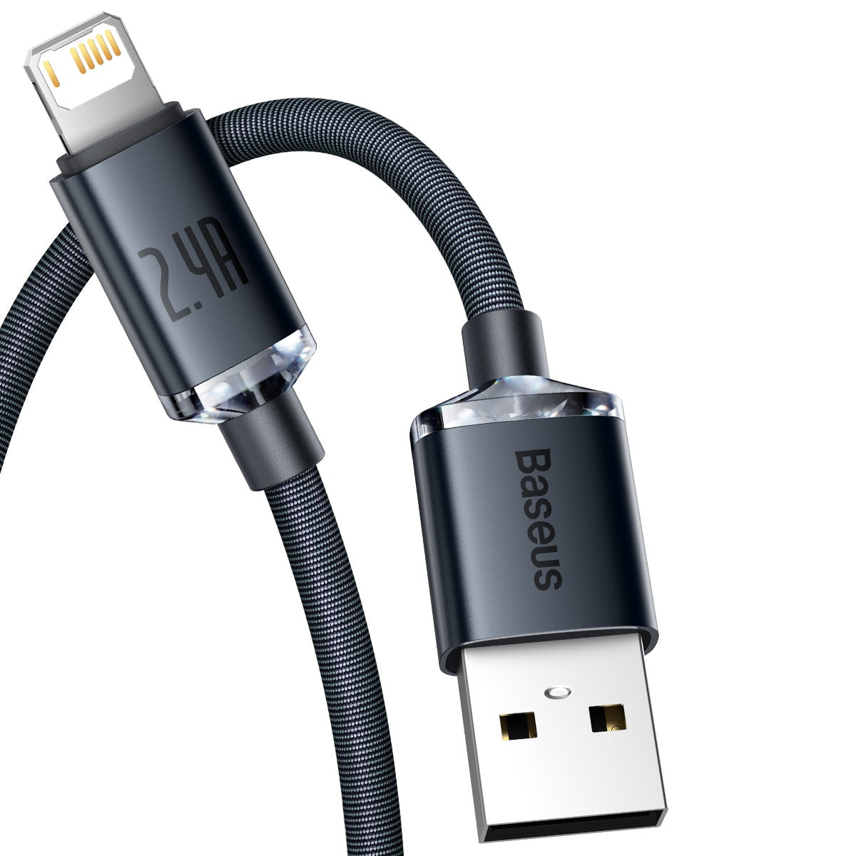 Baseus Crystal Shine cable USB to Lightning, 2.4A, 1.2m (black) - Product Image 3