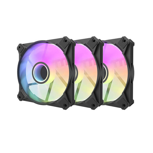 Computer-Lüfter-Set Darkflash INF8 ARGB, 3in1 120x120 (schwarz)