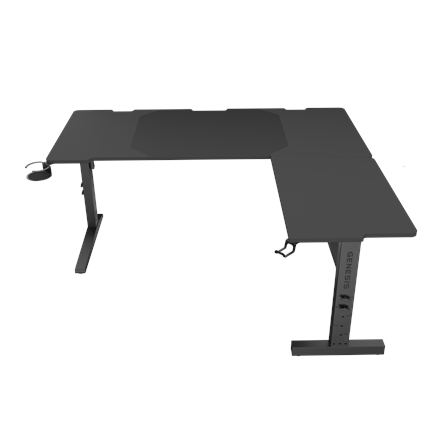 Genesis Gaming Desk | Holm 160 Modular Corner | Black/Anthracite