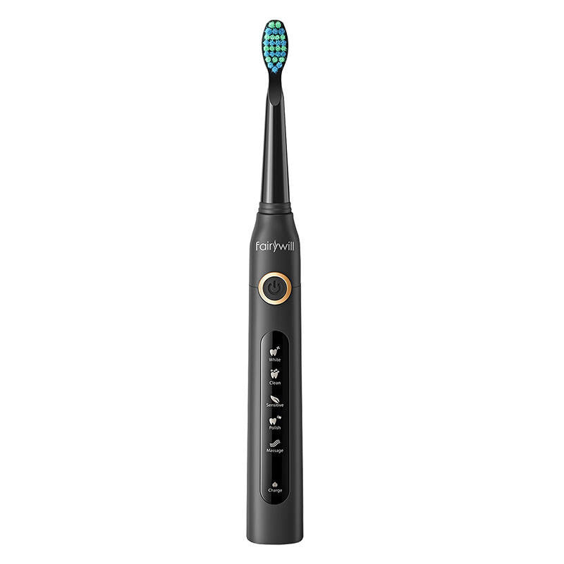Sonic toothbrushes with head set and case FairyWill FW-507 (Black and pink) - Product Image 3