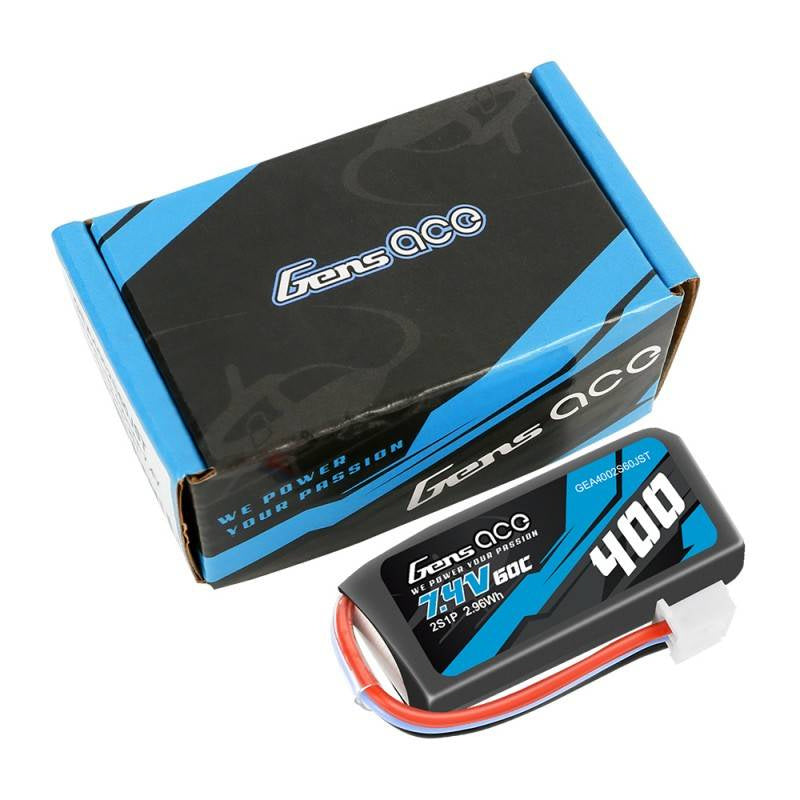 Batterie Gens Ace 400mAh 7,4V 60C 2S1P JST