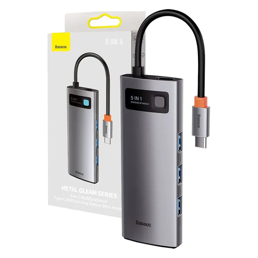 Adapter 5in1 Baseus Hub USB-C to 3x USB 3.0 + HDMI + USB-C PD - Product Image 1