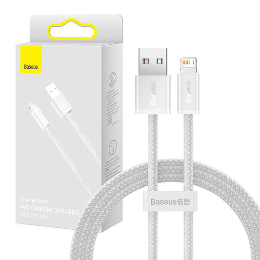 Baseus Dynamic cable USB to Lightning, 2.4A, 1m (White) - Product Image 1