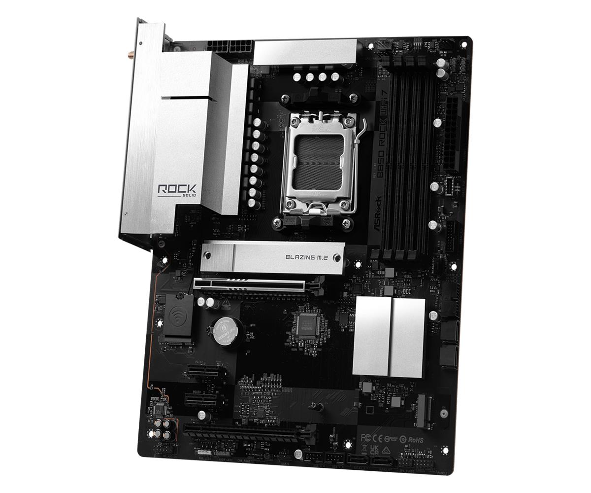 Mainboard ASROCK AMD B850 Socket AM5 ATX RAM DDR5-SDRAM 4xSlots Wi-Fi Yes Bluetooth Yes B850ROCKWIFI7