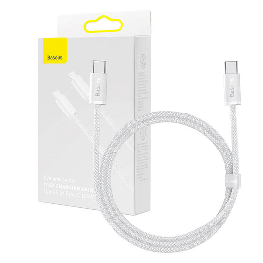 Cable USB-C to USB-C Baseus, 100W, 1m (white) - Product Image 1