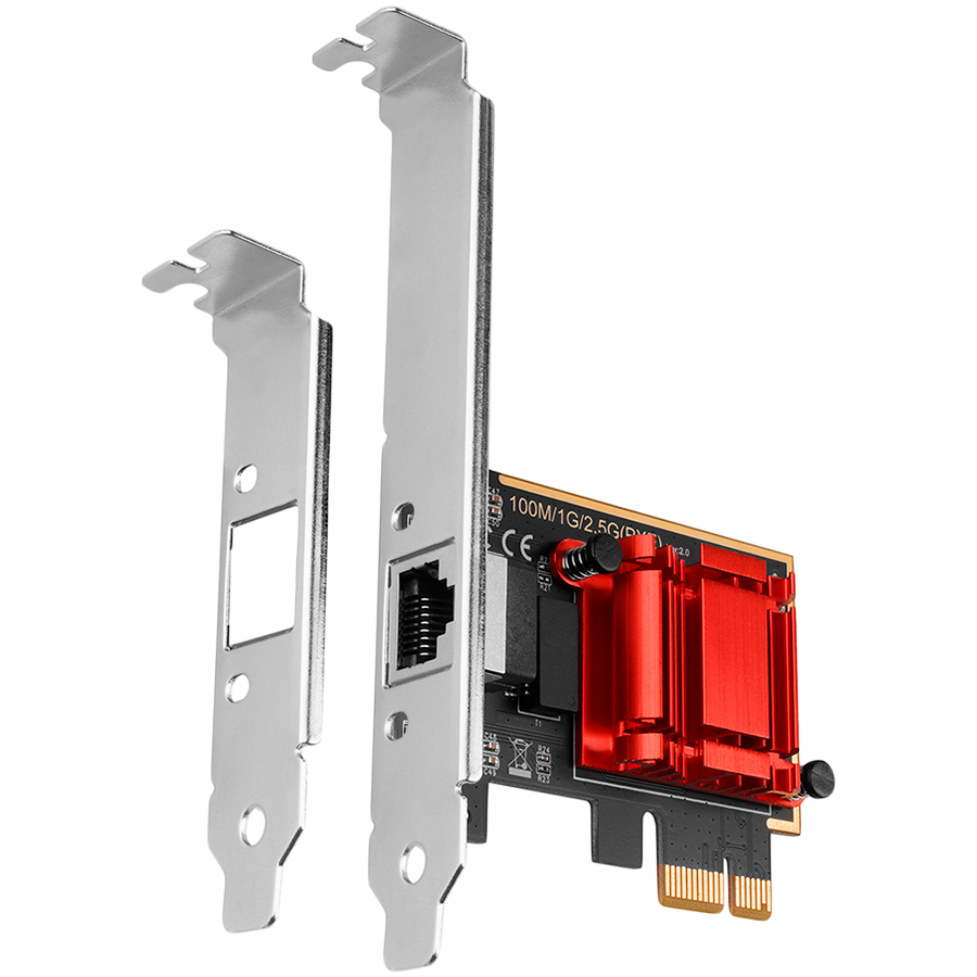 PCI-Express network card with 2.5 Gbit/s transmission rate and PXE support. — AXAGON