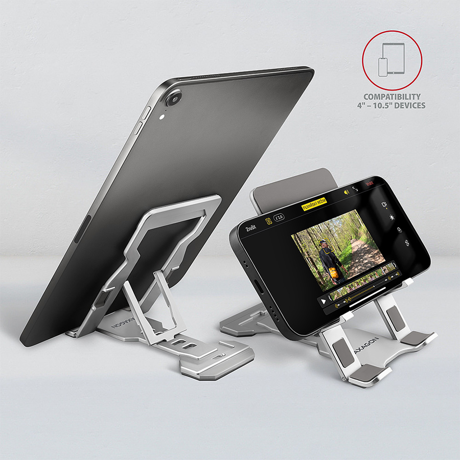 Axagon STND-M PHONE / TABLET STANDAluminum stand for 4“ – 10.5“ phones and tablets