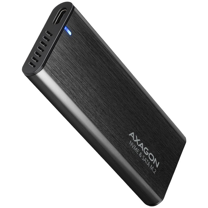 Axagon External USB-C 3.2 Gen 2 metal box for M.2 NVMe & SATA SSD disks