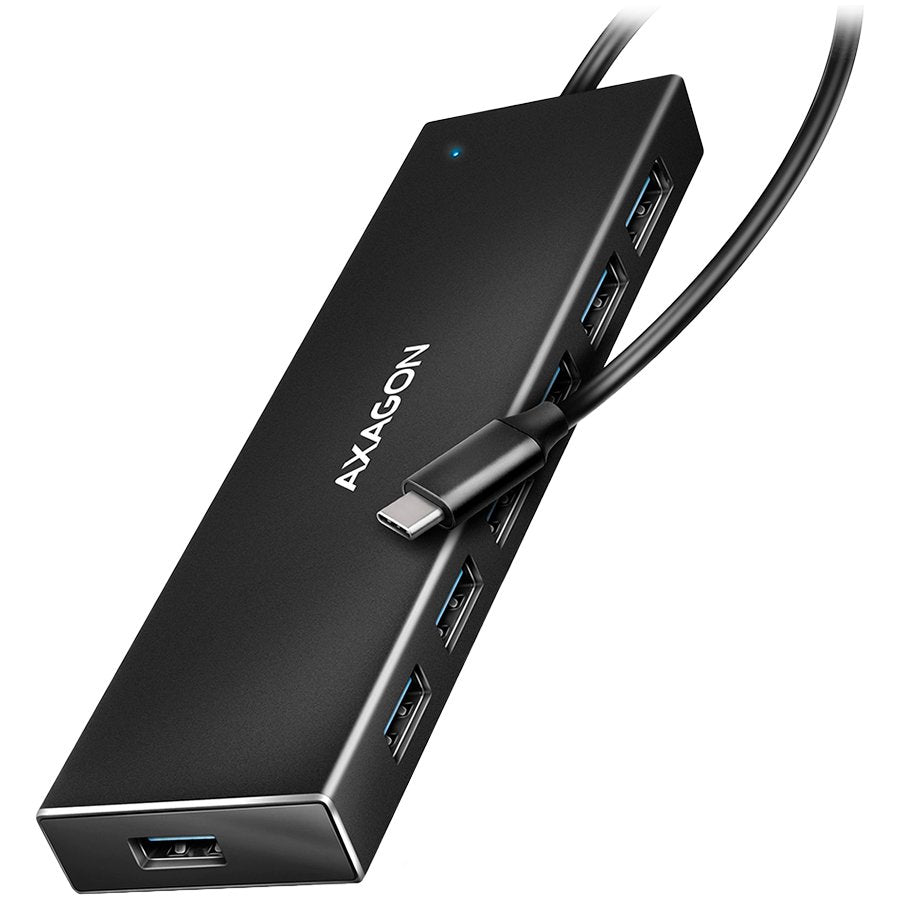 Axagon Seven-port USB 3.2 Gen 1 hub with charging support
