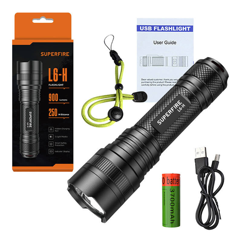 Flashlight Superfire L6-H, 750lm, USB-C - Product Image 6
