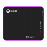 Lorgar Main 313, Gaming mouse pad, High-speed surface, Purple anti-slip rubber base, size: 360mm x 300mm x 3mm, weight 0.195k