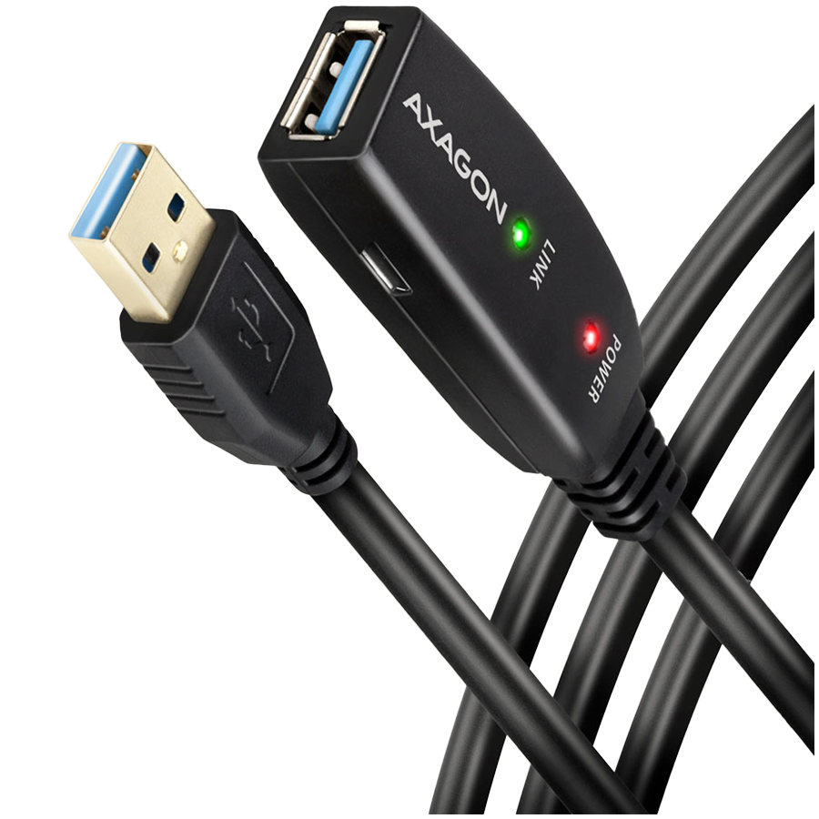 Axagon Active extension USB 3.2 Gen 1 A-M > A-F cable, 5 m long
