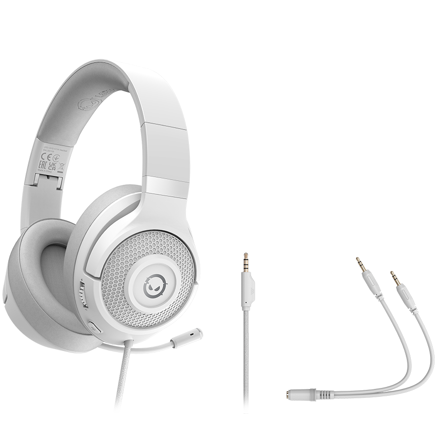 LORGAR Noah 101, Gaming headset with microphone, 3.5mm jack connection, cable length 2m, foldable design, PU leather ear pads