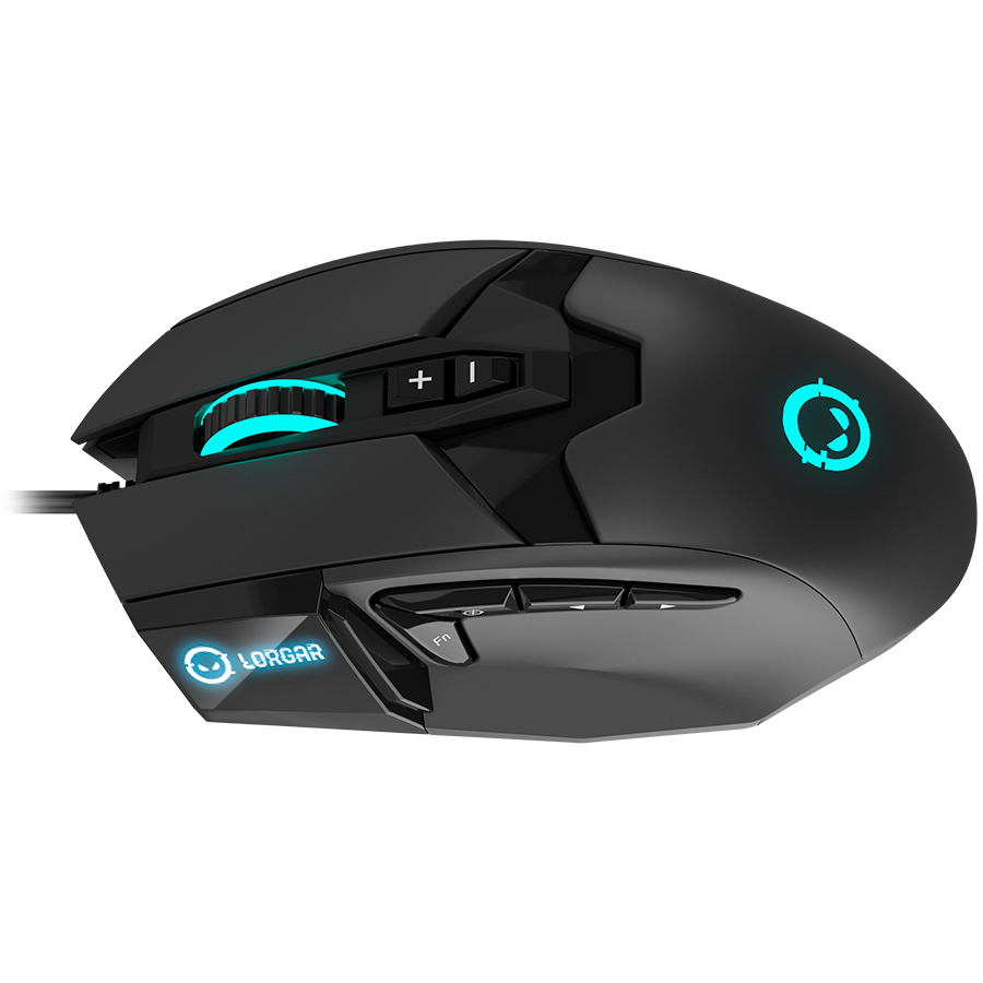 LORGAR Stricter 579, gaming mouse, 9 programmable buttons, Pixart PMW3336 sensor, DPI up to 12 000, 50 million clicks buttons