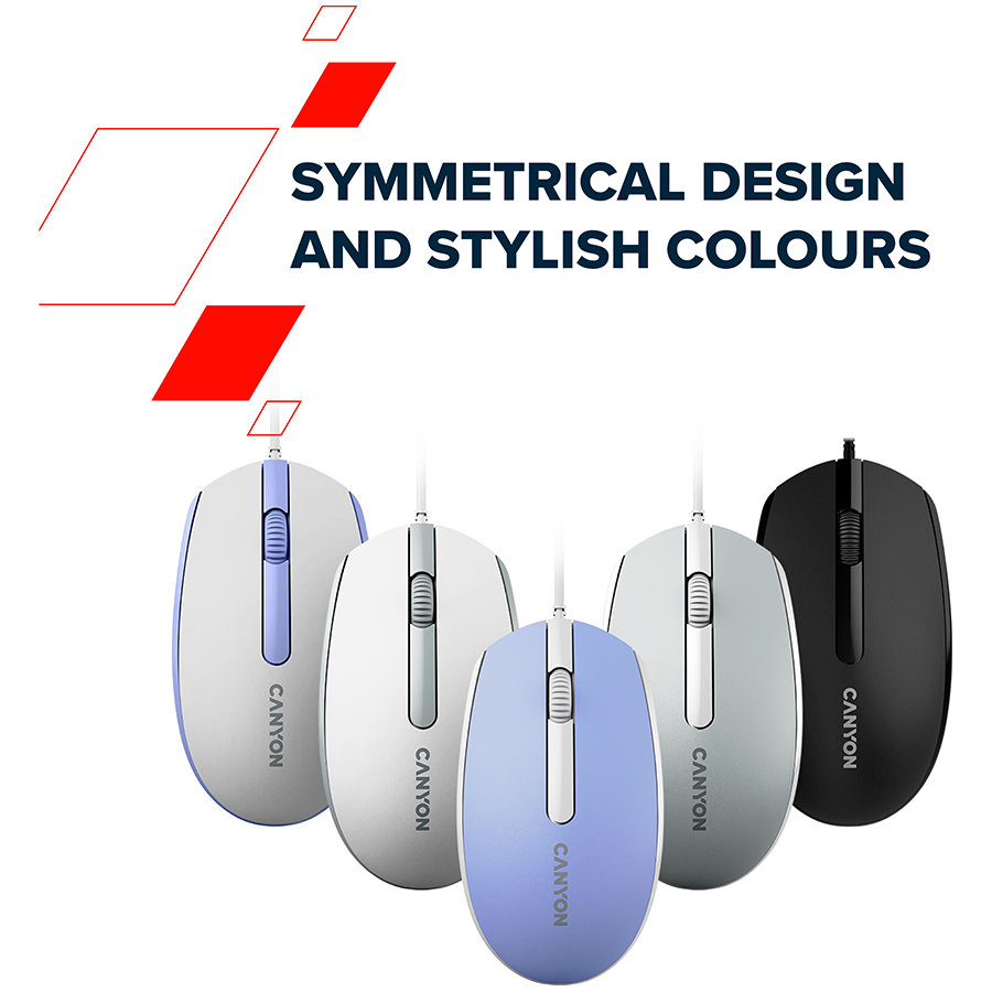 CANYON mouse M-10 Wired White Lavender
