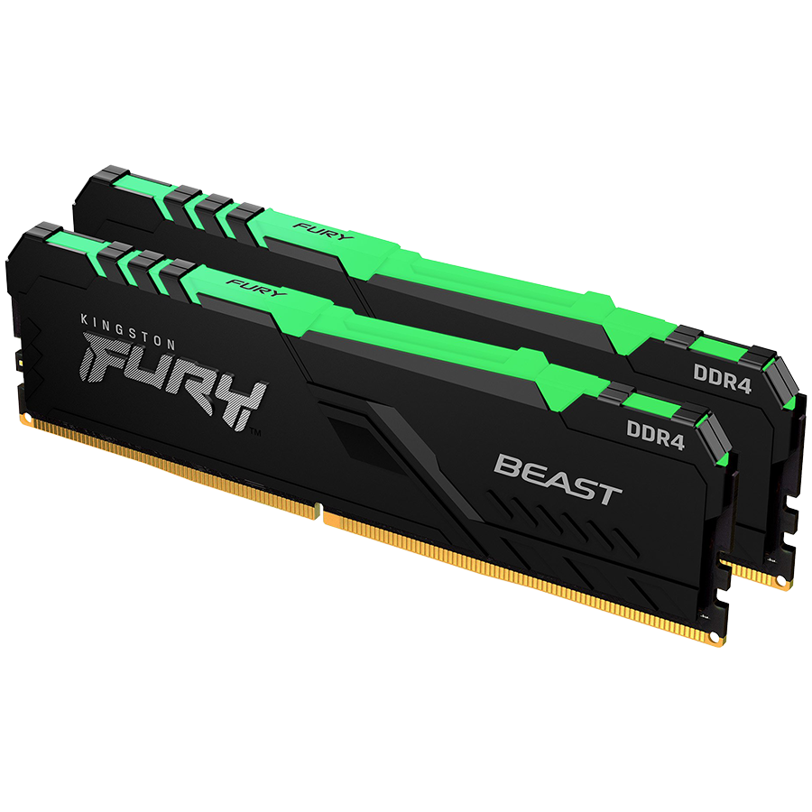 Kingston 16GB 3600MT/s DDR4 CL17 DIMM (Kit of 2) FURY Beast RGB