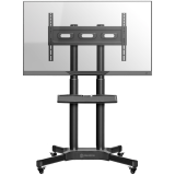 ONKRON Mobile TV Stand Rolling TV Cart for 40 to 65 Inch LCD LED TV Screens, Black