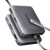 AXAGON HMC-5HL USB 5Gbps hub, 2x USB-A, HDMI 4k/60Hz, RJ-45, PD 100W, 20c