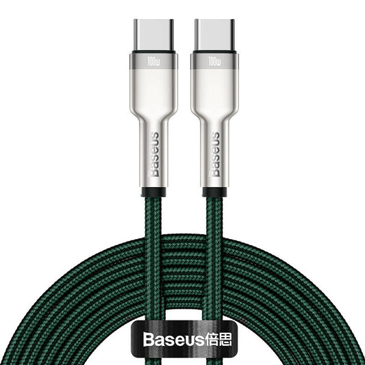 Cable USB-C to USB-C Baseus Cafule, 100W, 2m (green) - Product Image 2