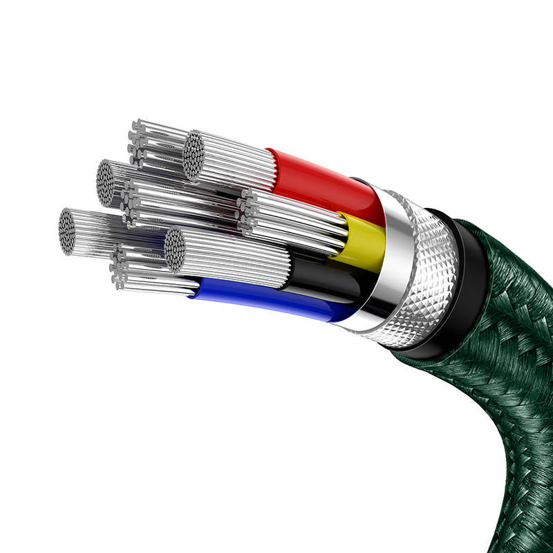 Cable USB-C to USB-C Baseus Cafule, 100W, 2m (green) - Product Image 6