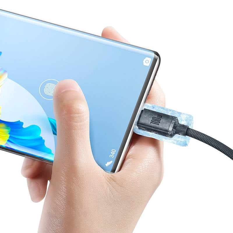 Baseus Crystal Shine cable USB to USB-C, 100W, 1.2m (black) - Product Image 3