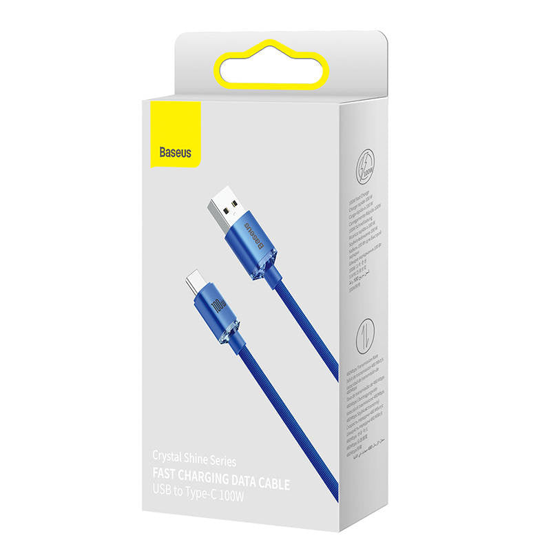 Baseus Crystal Shine cable USB to USB-C, 5A100W1.2m (blue) - Product Image 6
