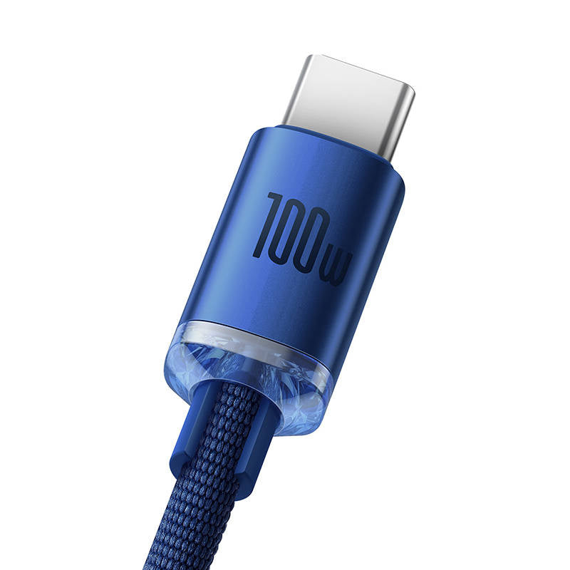 Baseus Crystal Shine cable USB to USB-C, 5A100W1.2m (blue) - Product Image 4