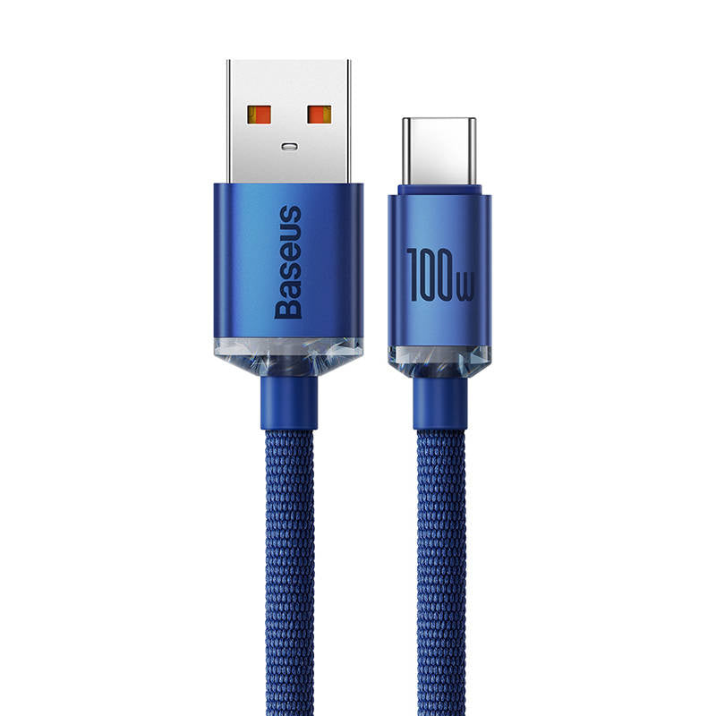 Baseus Crystal Shine cable USB to USB-C, 5A100W1.2m (blue) - Product Image 7