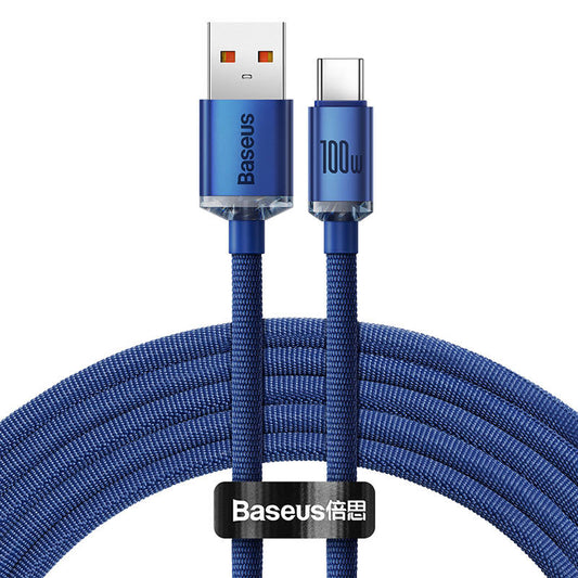 Baseus Crystal Shine cable USB to USB-C, 5A100W1.2m (blue) - Product Image 2