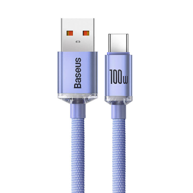 Baseus Crystal Shine cable USB to USB-C, 5A, 1.2m (purple) - Product Image 7