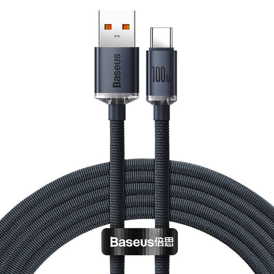 Baseus Crystal Shine cable USB to USB-C, 100W, 2m (black) - Product Image 2
