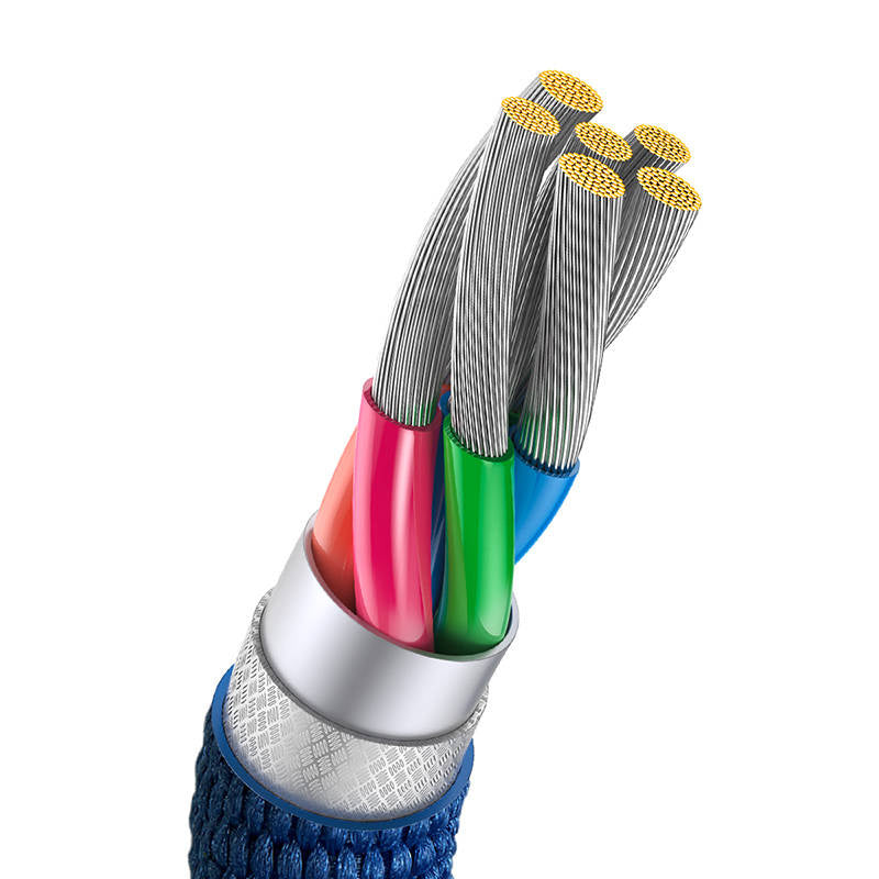 Baseus Crystal Shine cable USB to USB-C, 100W, 2m (blue) - Product Image 5