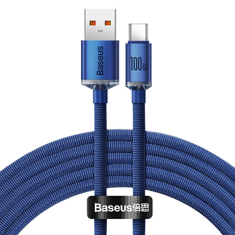 Baseus Crystal Shine cable USB to USB-C, 100W, 2m (blue) - Product Image 2