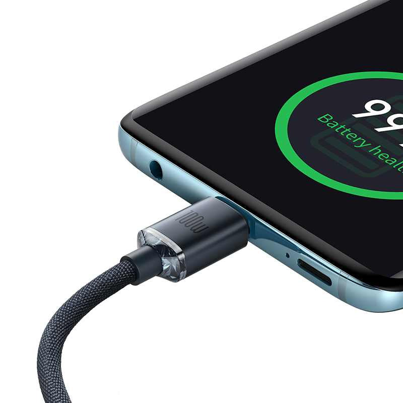 Baseus Crystal Shine cable USB-C to USB-C, 100W, 1.2m (black) - Product Image 13