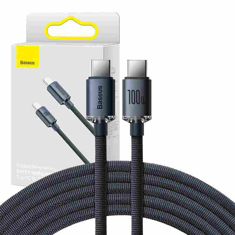 Baseus Crystal Shine cable USB-C to USB-C, 100W, 1.2m (black) - Product Image 9