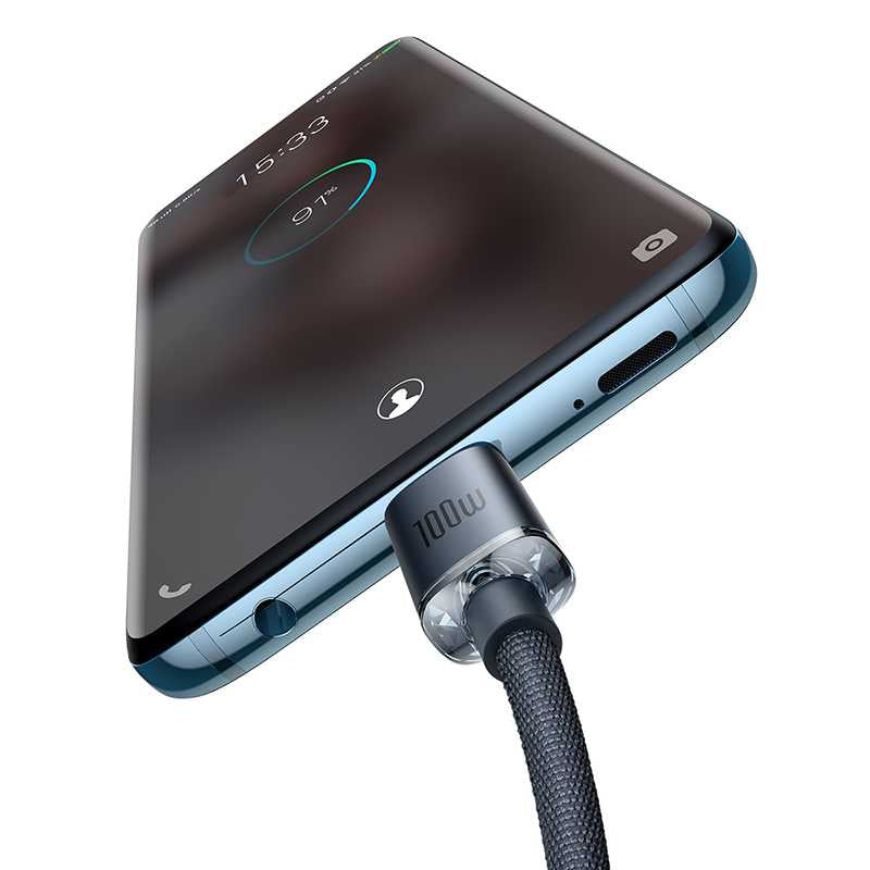 Baseus Crystal Shine cable USB-C to USB-C, 100W, 1.2m (black) - Product Image 12
