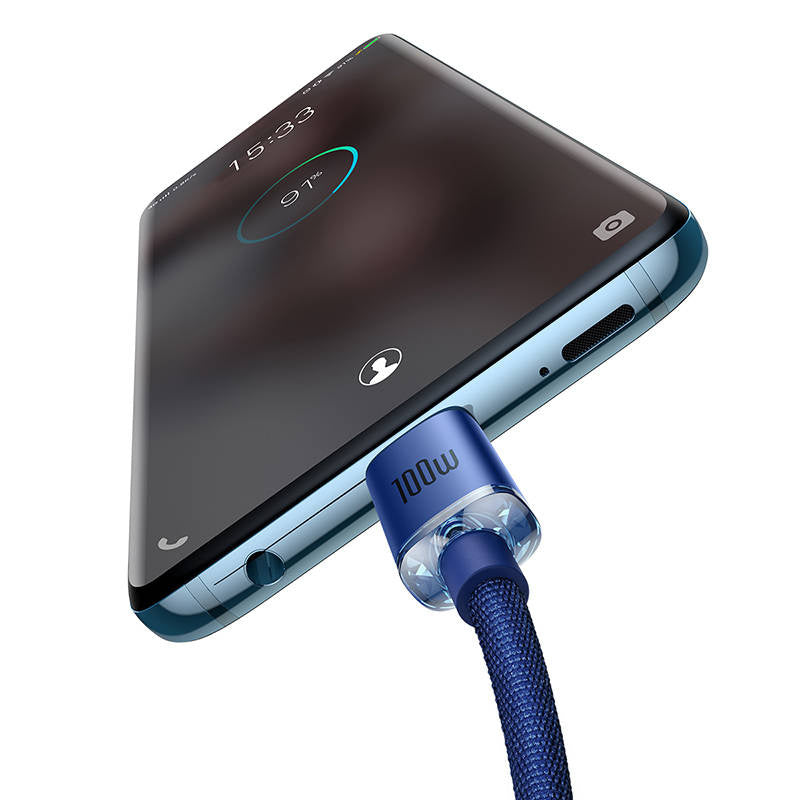 Baseus Crystal Shine cable USB-C to USB-C, 100W, 1.2m (blue) - Product Image 6