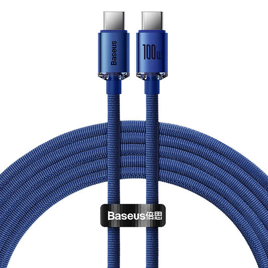 Baseus Crystal Shine cable USB-C to USB-C, 100W, 1.2m (blue) - Product Image 2