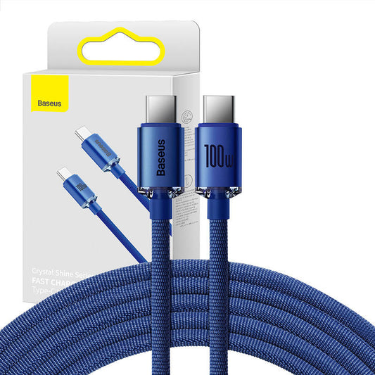 Baseus Crystal Shine cable USB-C to USB-C, 100W, 1.2m (blue) - Product Image 1