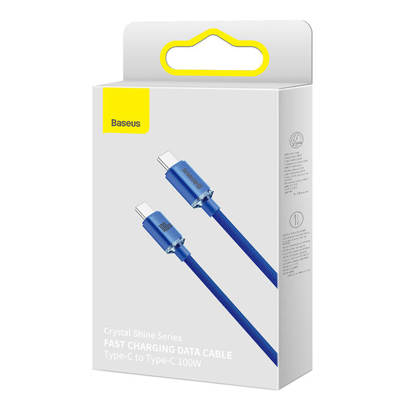 Baseus Crystal Shine cable USB-C to USB-C, 100W, 2m (blue) - Product Image 7