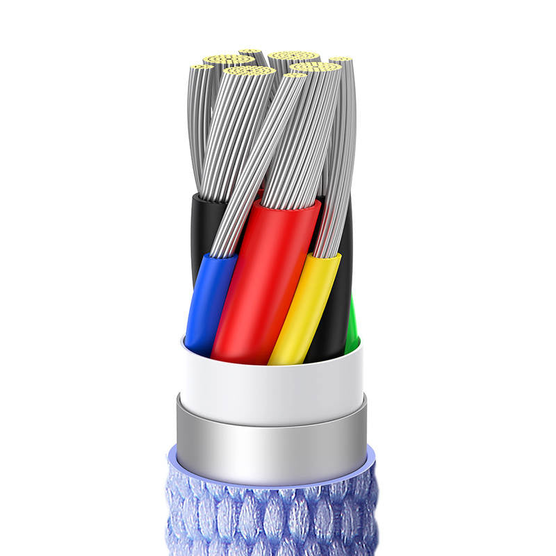 Baseus Crystal Shine cable USB-C to USB-C, 100W, 2m (purple) - Product Image 4
