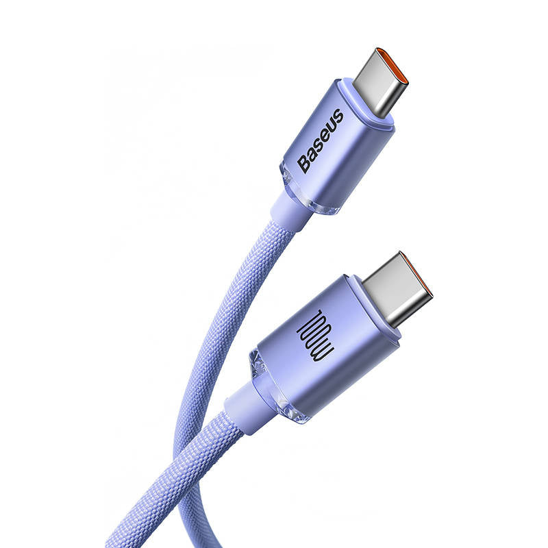 Baseus Crystal Shine cable USB-C to USB-C, 100W, 2m (purple) - Product Image 8