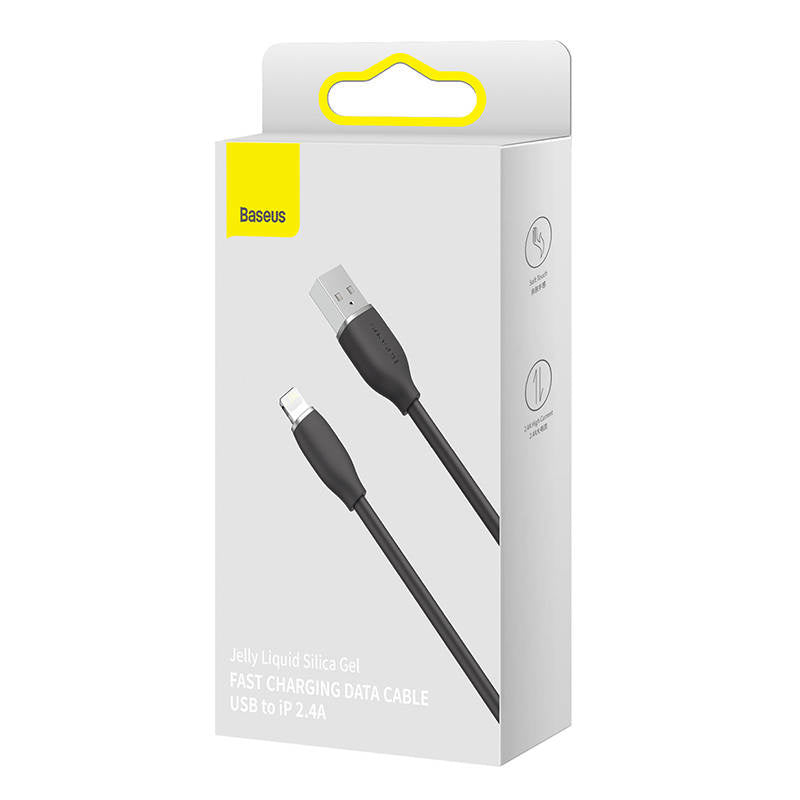 Baseus Jelly  cable USB to Lightning, 2,4A, 1,2m (black) - Product Image 7