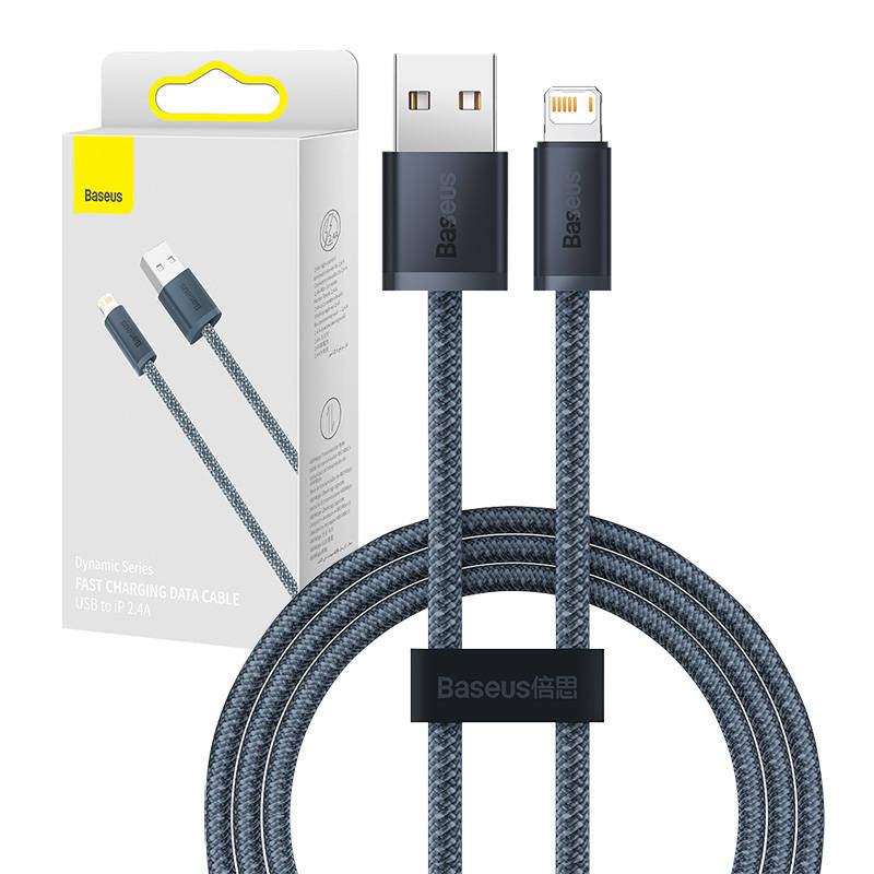 Baseus Dynamic Series cable USB to Lightning, 2.4A, 2m (gray) - Product Image 1