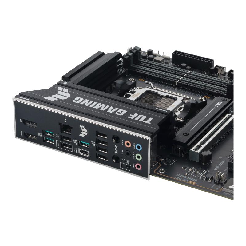 Mainboard ASUS AMD B650 SAM5 ATX Memory DDR5 Memory slots 4 1xPCI-Express 4.0 1x 1xPCI-Express 4.0 16x 1xPCI-Express 5.0 16x 3xM.2 1xHDMI 1xDisplayPort 6xUSB 2.0 3xUSB 3.2 1xUSB-C 1xRJ45 3xAudio port TUFGAMINGB650EPLUSWIFI