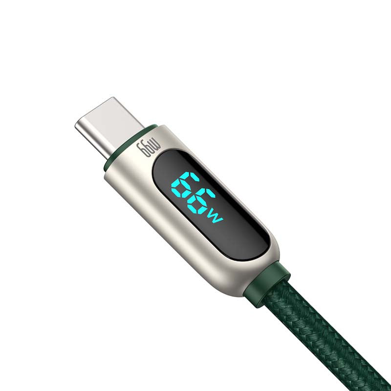 Baseus Display Cable USB to Type-C, 66W, 2m (green) - Product Image 4