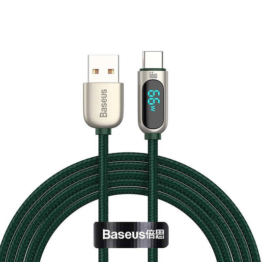 Baseus Display Cable USB to Type-C, 66W, 2m (green) - Product Image 1