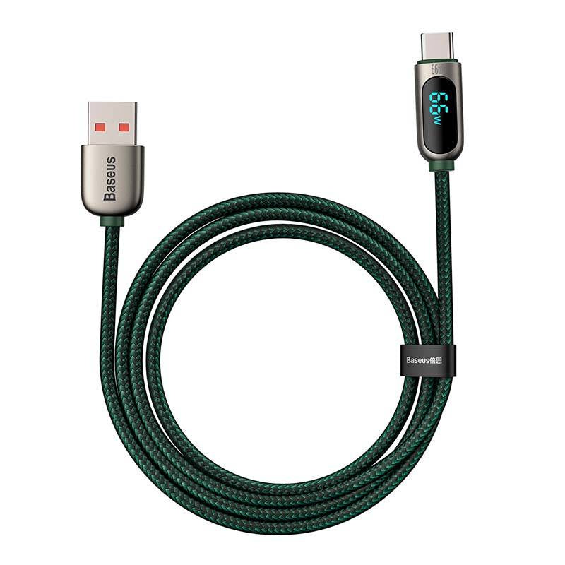 Baseus Display Cable USB to Type-C, 66W, 1m (green) - Product Image 6